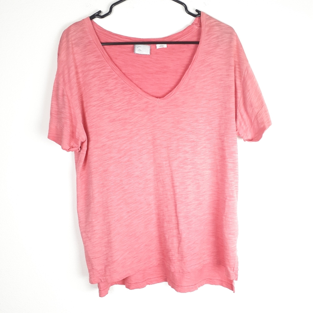 Anthropologie Postcard shirt top coral salmon M